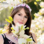 Shooting - Nathalie - Magnolien Blüte - Rosengarten Zweibrücken - 04.2018