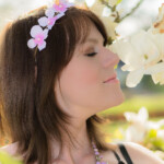 Shooting - Nathalie - Magnolien Blüte - Rosengarten Zweibrücken - 04.2018
